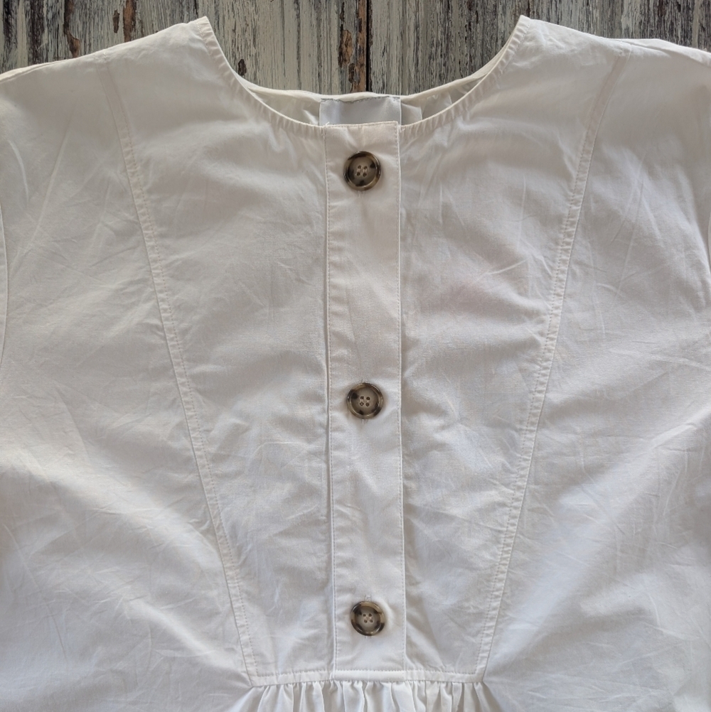 G. Label By Goop Cotton Oversized Dress Womens 6 White - Picture 4 of 8